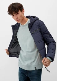 Allwetterjacke Steppjacke mit Kapuze Applikation