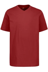 JP1880 T-Shirt Basic V-Ausschnitt Rot/Dunkelrot