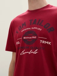 TOM TAILOR T-Shirt Dunkelrot/Rot