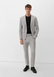 s.Oliver Stoffhose Slim Grau