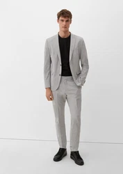 s.Oliver Stoffhose Slim Grau