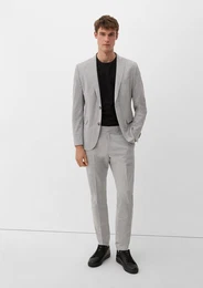 Stoffhose Slim: Hose aus Wollmix