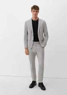 s.Oliver Stoffhose Slim Grau