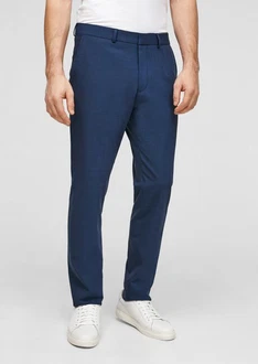s.Oliver BLACK LABEL Stoffhose Slim Fit Schwarz