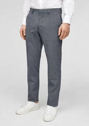 Stoffhose Slim: Schurwollmix-Hose