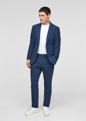 s.Oliver BLACK LABEL Sakko Slim Fit Hyperstretch Blau/Dunkelblau/Hellblau