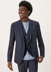 s.Oliver BLACK LABEL Sakko Slim Fit Hyperstretch Hellblau/Grau/Dunkelblau