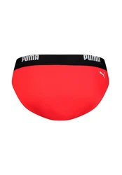 PUMA Badehose SWIM MEN LOGO SWIM BRIEF Rot/Lila/Orange