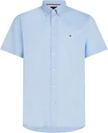 Tommy Hilfiger Kurzarmhemd FLEX POPLIN RF SHIRT S/S mit Hemdblusenkragen Hellblau/Blau