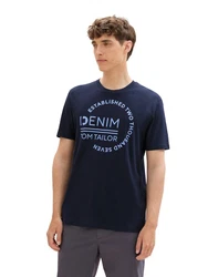 TOM TAILOR DENIM T-Shirt marine/himmelblau