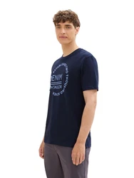 TOM TAILOR DENIM T-Shirt marine/himmelblau