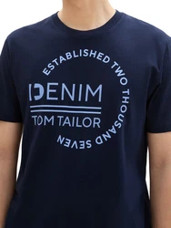 TOM TAILOR DENIM T-Shirt marine/himmelblau