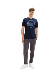 TOM TAILOR DENIM T-Shirt marine/himmelblau