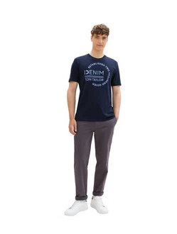 TOM TAILOR DENIM T-Shirt marine/himmelblau