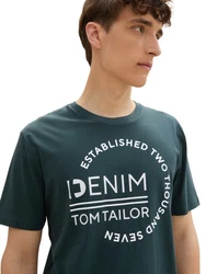 TOM TAILOR DENIM T-Shirt tanne/wei