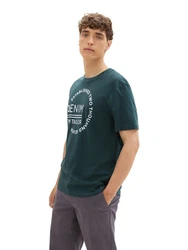 TOM TAILOR DENIM T-Shirt tanne/wei