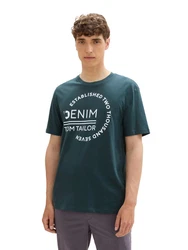 TOM TAILOR DENIM T-Shirt tanne/wei