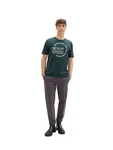 TOM TAILOR DENIM T-Shirt tanne/wei