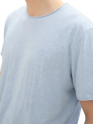 TOM TAILOR DENIM T-Shirt Grau/Blau/Hellblau/Lila