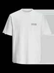 Jack & Jones Kurzarmshirt JORBROOKLYN GRAPHIC BACK TEE SS C.N Weiß/Grau/Creme