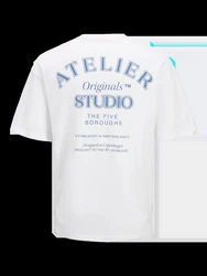 Jack & Jones JORBROOKLYN BACK TEE SS CREW NECK Weiß/Creme