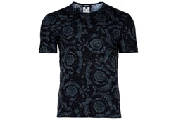 Versace T-Shirt Herren Unterhemd Rundhals  Dunkelblau