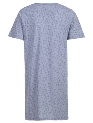 Henry Terre Nachthemd Kurzarm Blau/Dunkelblau/Grau