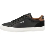Pepe Jeans Kenton Court Sneaker Schwarz/Braun/Beige/Dunkelbraun/Rot