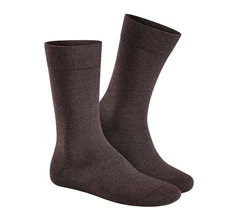 Hudson Herren-Socken Relax Cotton Dunkelbraun/Grau/Braun