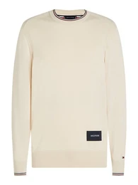 Rundhalspullover RWB COTTON CREW NECK farbliche Akzente in Tommy Farben
