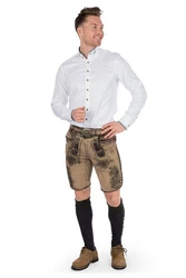 Orbis Trachtenhemd THOMEO weiß/blau/weiß/olivgrün