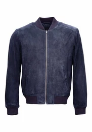 Lederjacke NEANGLO im College-Style aus weichem Ziegenvelours