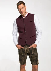 Spieth & Wensky Trachtenweste Eggert Dunkelrot/Bordeaux