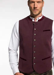 Spieth & Wensky Trachtenweste Eggert Dunkelrot/Bordeaux