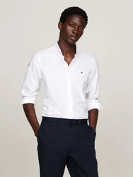 Tommy Hilfiger Langarmhemd OXFORD DOBBY SF SHIRT Hemden wei