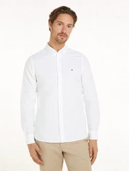 Tommy Hilfiger Langarmhemd OXFORD DOBBY SF SHIRT Hemden wei