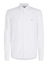 Tommy Hilfiger Langarmhemd OXFORD DOBBY SF SHIRT Hemden wei