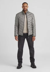 Milestone Lederjacke Style MSAversa Grau/Dunkelgrau/Hellgrau