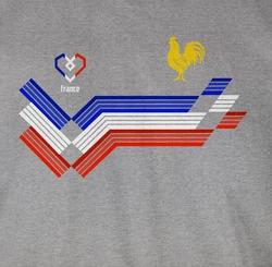 Shirtracer T-Shirt France Fanartikel EM Wappen 2024 Silber/Grau/Hellgrau