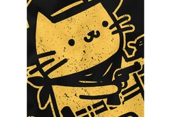 MoonWorks Herren T-Shirt Meowdy Partner Meme Cowboy Katze Braun/Gelb/Weiß/Grau/Lila/Rot