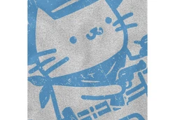 MoonWorks Herren T-Shirt Meowdy Partner Meme Cowboy Katze Hellblau/Weiß/Grau/Blau/Rot