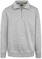 HRM Sweatshirt Unisex Premium Zip-Sweatshirt Unisex Pullover Grau/Hellgrau