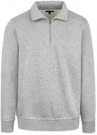 HRM Sweatshirt Unisex Premium Zip-Sweatshirt Unisex Pullover Grau/Hellgrau