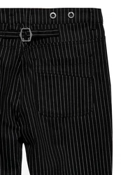 KingKerosin Stoffhose mit Cinch-Back Schwarz/Dunkelblau/Beige
