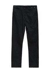 KingKerosin Stoffhose mit Cinch-Back Schwarz/Dunkelblau/Beige