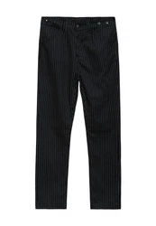 KingKerosin Stoffhose mit Cinch-Back Schwarz/Dunkelblau/Beige