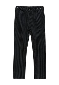 KingKerosin Stoffhose mit Cinch-Back Schwarz/Dunkelblau/Beige