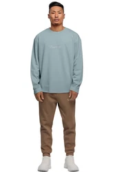 Reichstadt Longsleeve Oversize Langarm Shirt Style 23RS042 Mint/Grau (23RS042)