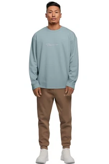 Reichstadt Longsleeve Oversize Langarm Shirt Style 23RS042 Mint/Grau (23RS042)