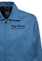 KingKerosin Collegejacke Kustom Kulture (1-St) Hellblau/Blau